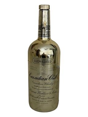 Vintage 1976 Canadian Club Gold Whisky Bottle Olympics Commemorative EMPTY